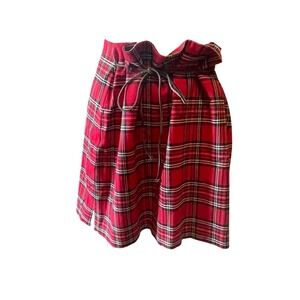 VTG Charlotte Russe 90s Schoolgirl Plaid Mini Skirt 5 Red Y2K Grunge Tartan‎